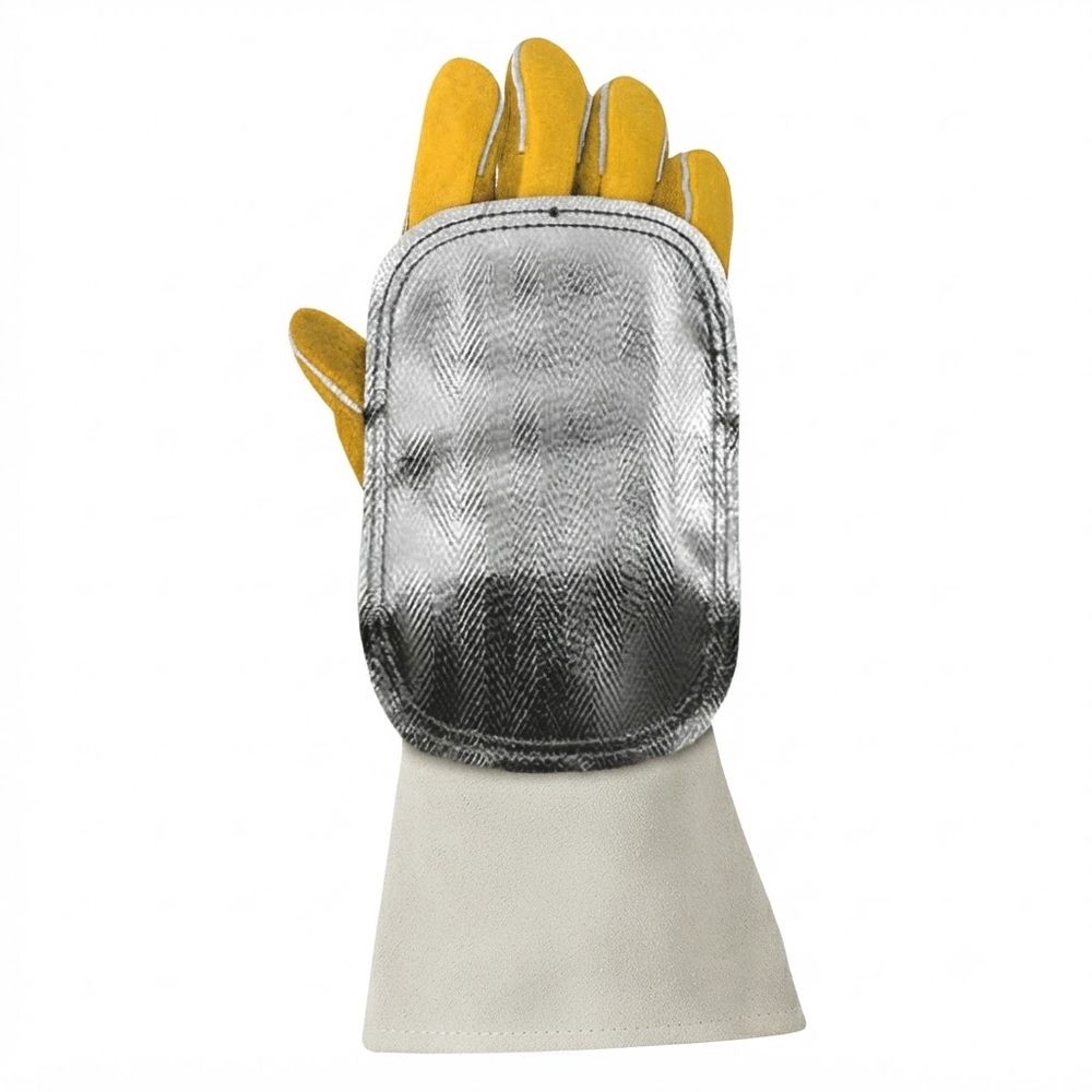 Heat Resistant Aluminized Gloves Guard AIMON-406 – Aimon Leather Zafarwal Narowal Pakistan